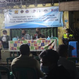 FLLAJ MENGGELAR SOSIALISASI DAN KONSULTASI PUBLIK TERKAIT RENCANA  PEMELIHARAAN JALAN PASAR TANJUNGPANDAN DAN SEKITAR