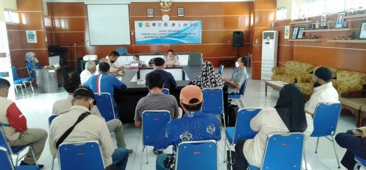 Rapat Bulanan Forum Lalu Lintas dan Angkutan Jalan Kabupaten Belitung Mei 2021