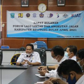 Forum Lalu Lintas dan Angkutan Jalan Kab.Belitung menggelar Rapat Bulanan April 2021